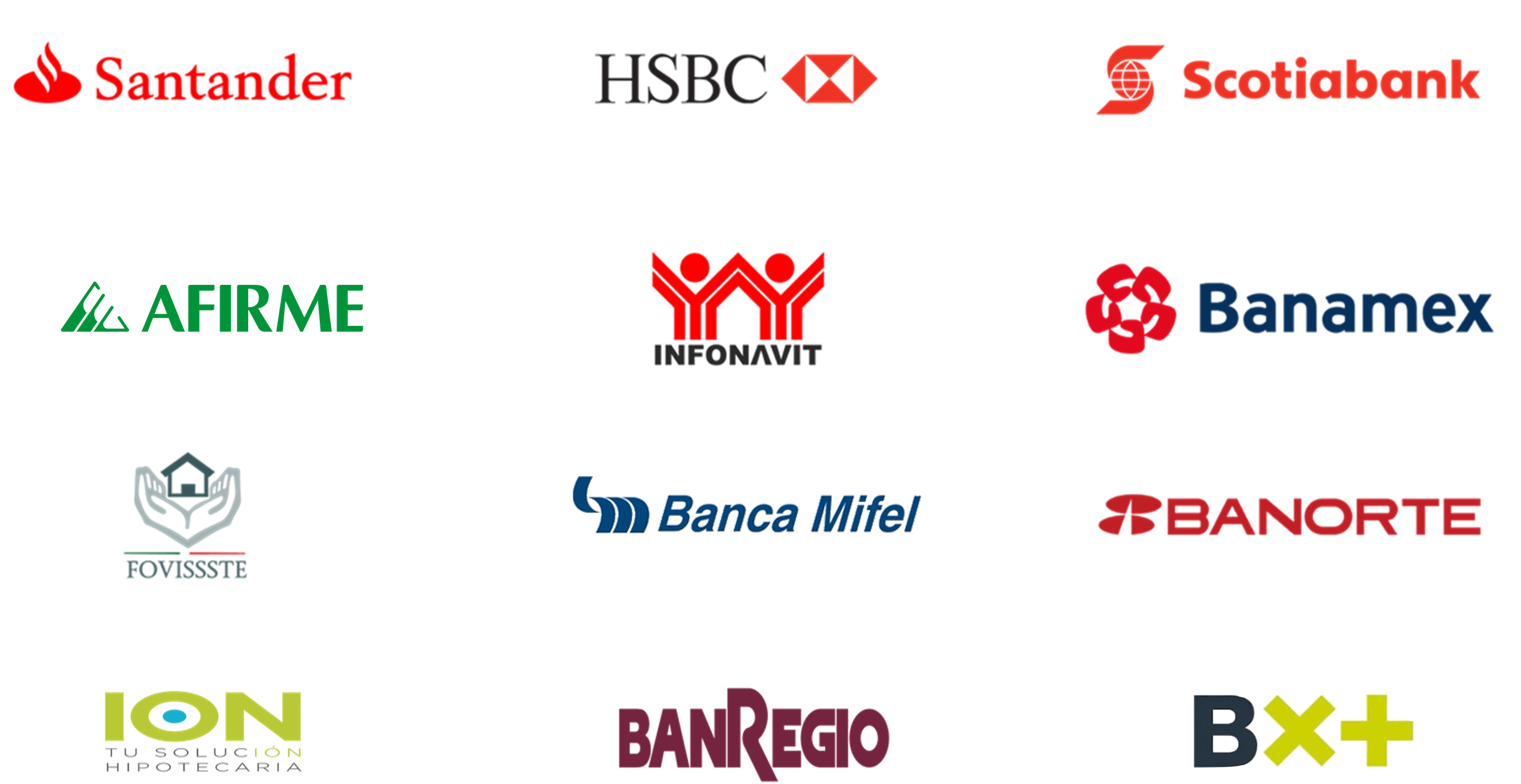 Logos de instituciones financieras